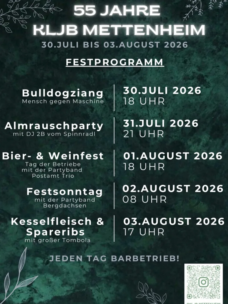 🎉✨ 55 Jahre KLJB Mettenheim ✨🎉
