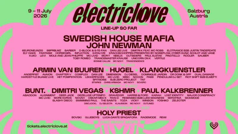 Flyer für Electric Love Festival in Habach