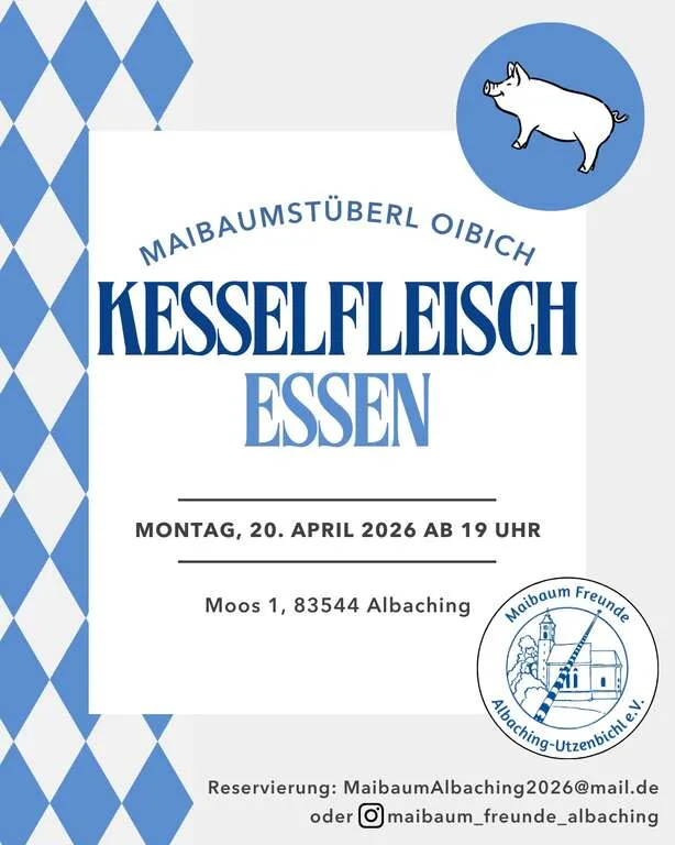 Flyer für Kesselfleisch essen in Albaching