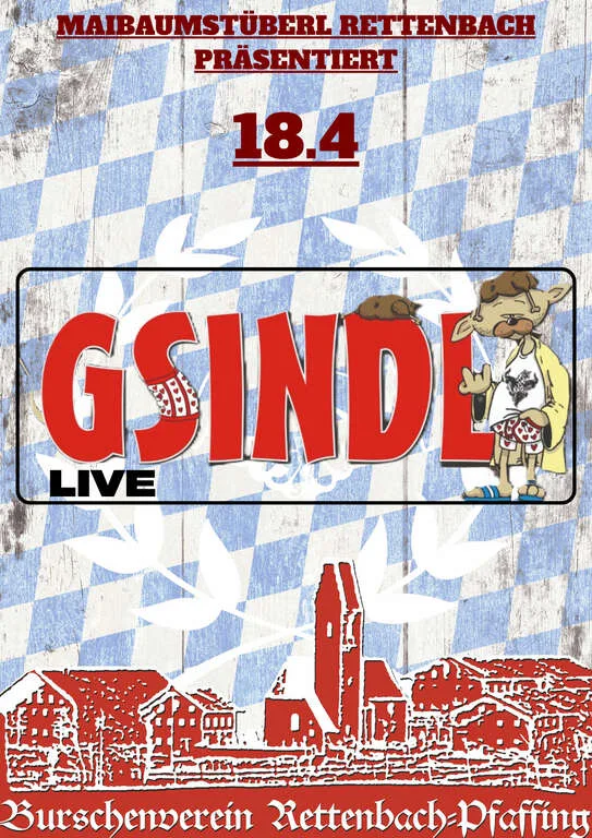 Flyer für Gsindl Live! in Pfaffing