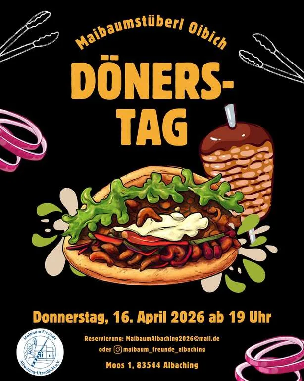 Flyer für Dönerstag in Albaching