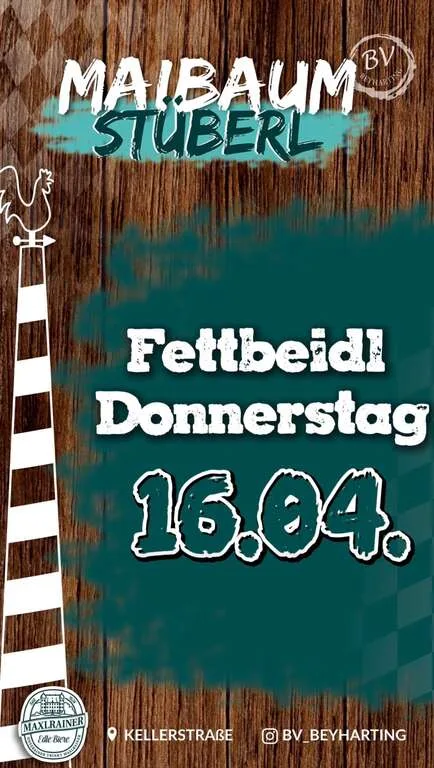 Flyer für Fettbeidl Donnerstag in Beyharting