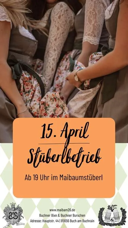 Flyer für Stüberlbetrieb in Buch am Buchrain