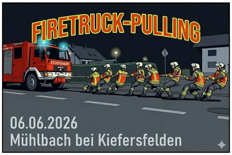 Flyer für Firetruck-Pulling in Kiefersfelden