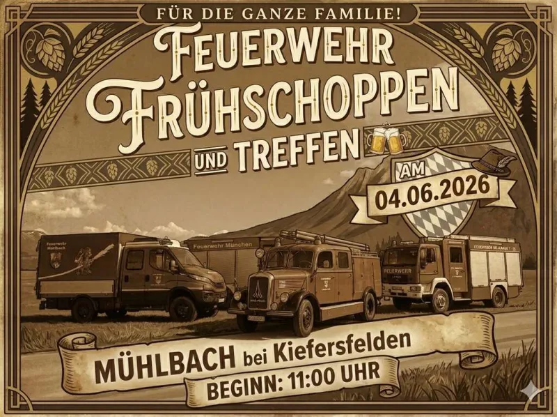 Flyer für Oldtimerfrühschoppen in Kiefersfelden