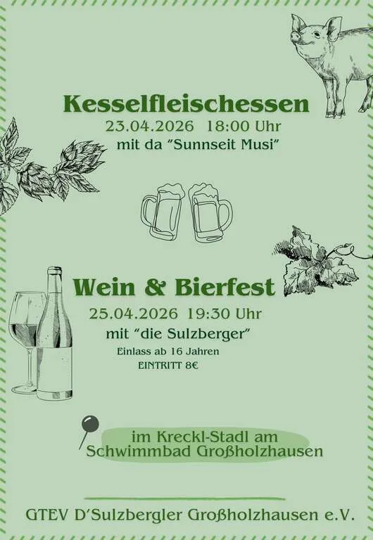 Flyer für Kesselfleischessen in Raubling