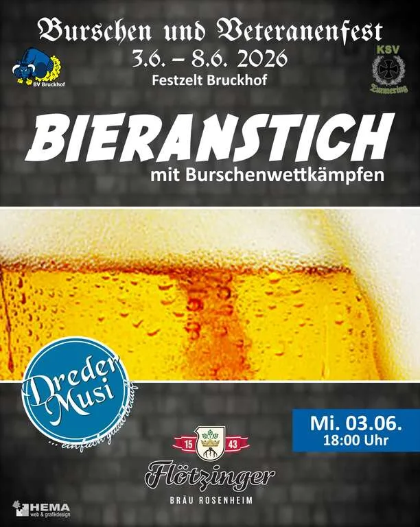 Flyer für Bieranstich in Schalldorf