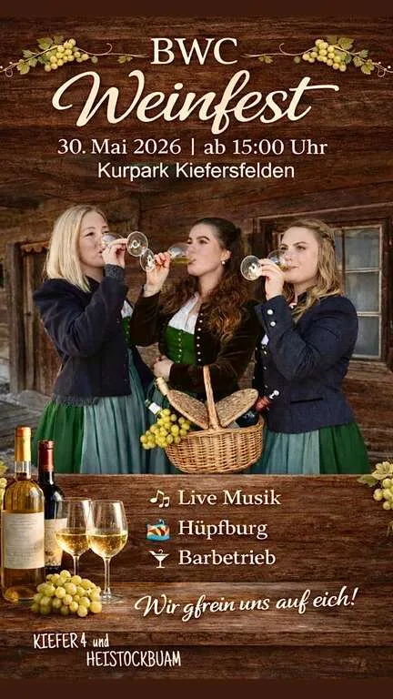 Flyer für Weinfest in Kiefersfelden