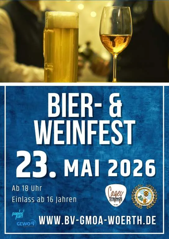 Flyer für Bier- & Weinfest in Hörlkofen