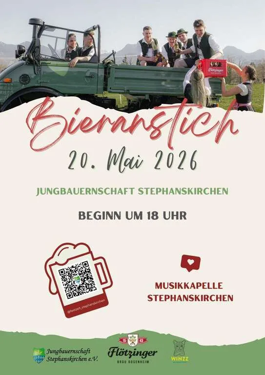 Flyer für Bieranstich in Stephanskirchen