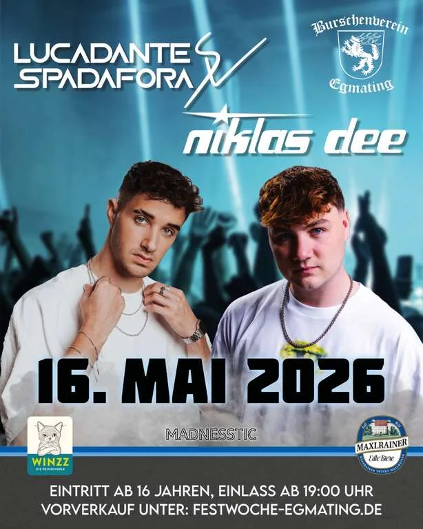 Flyer für Luca-Dante & Niklas Dee in Egmating