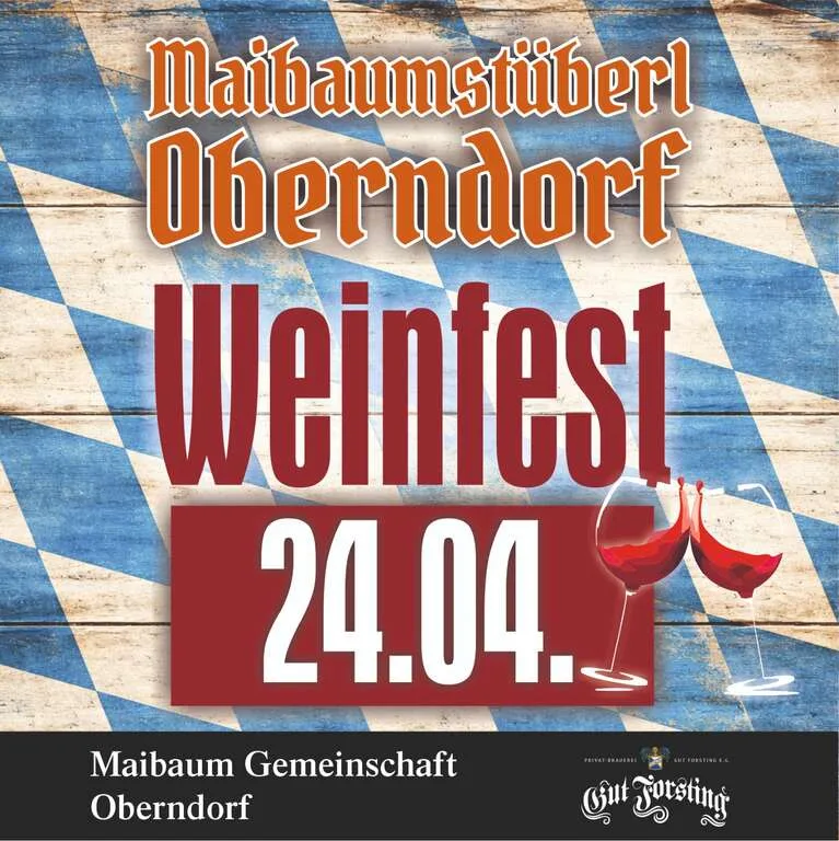 Flyer für Weinfest in Ebersberg