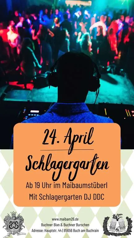 Flyer für Buachner Schlagergarten in Buch am Buchrain