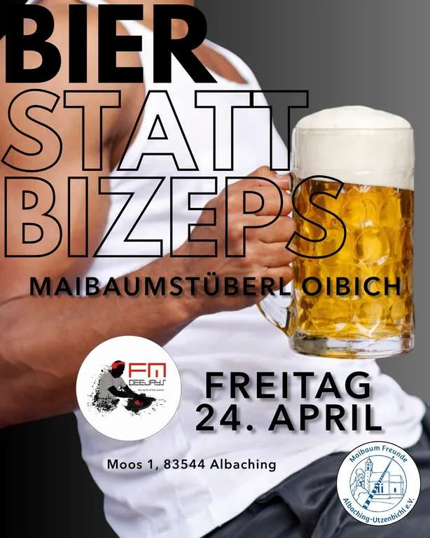 Flyer für Bier statt Bizeps in Albaching