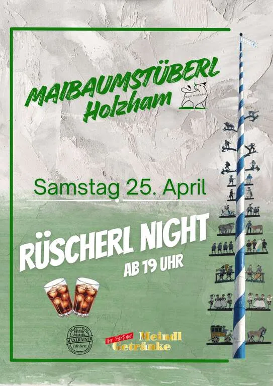 Flyer für Rüscherl Night in Bruckmühl