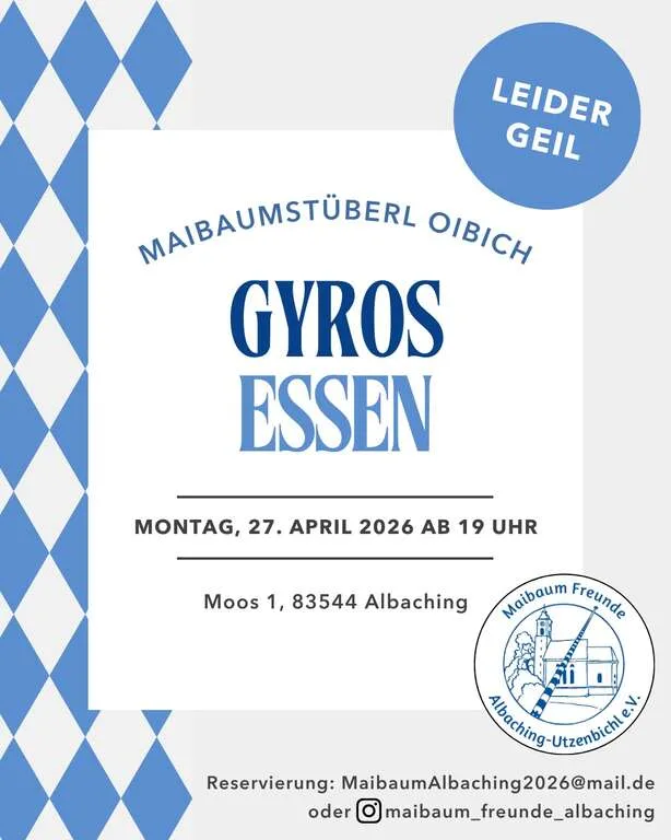Flyer für Gyros Essen in Albaching