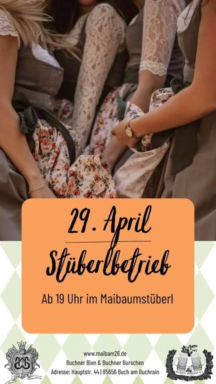 Flyer für Stüberlbetrieb in Buch am Buchrain