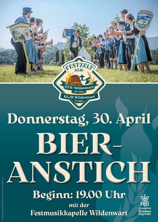 Flyer für Bieranstich in Wildenwart