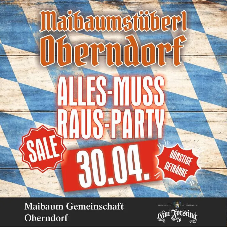 Flyer für Alles muss raus in Ebersberg