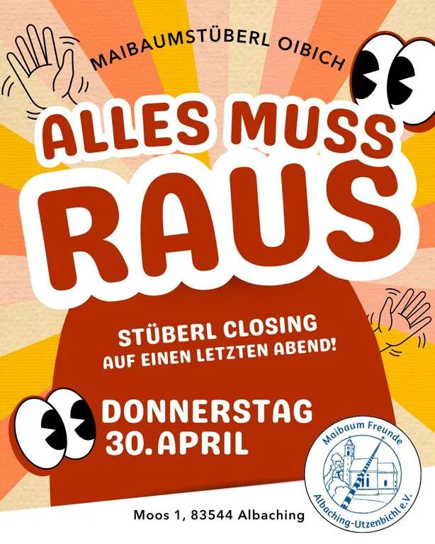 Flyer für Alles muss raus in Albaching