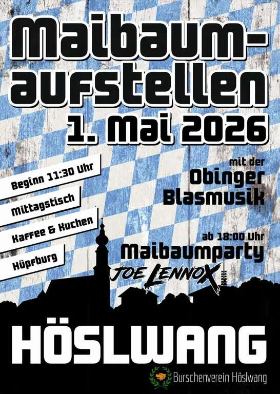 Flyer für Maibaum aufstellen in Höslwang