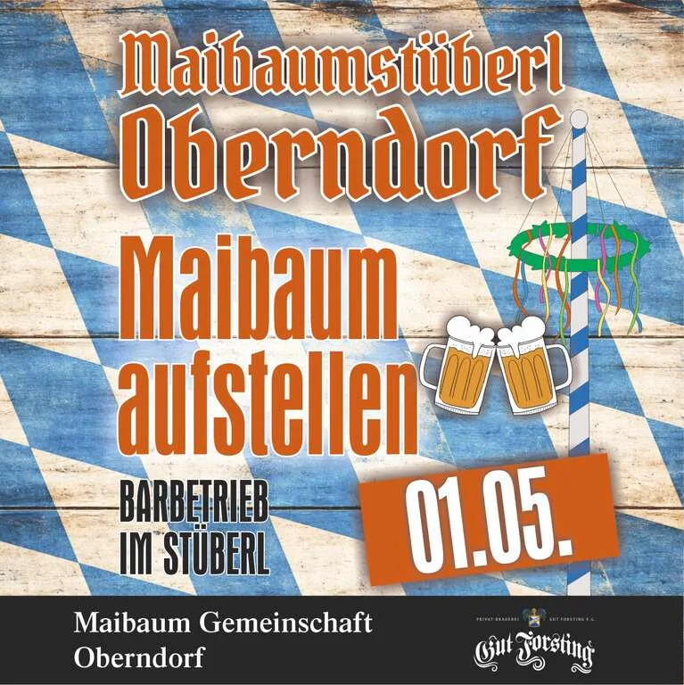 Flyer für Maibaumaufstellen in Ebersberg