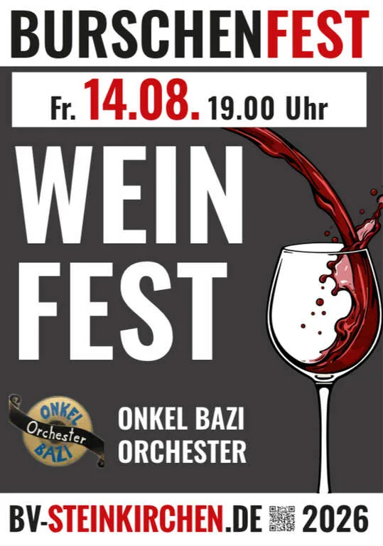 Flyer für Weinfest in Aßling