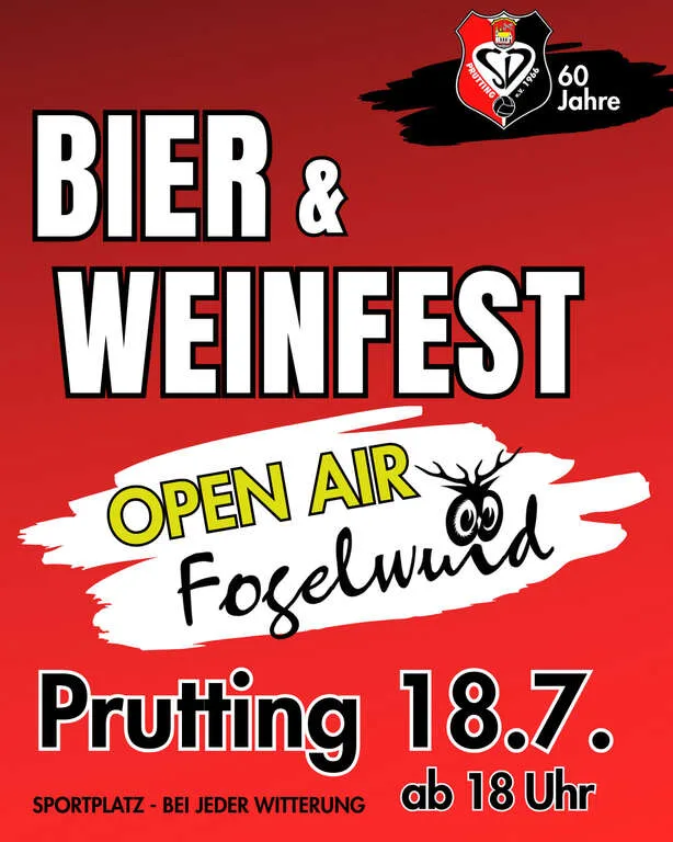 Flyer für Bier- und Weinfest