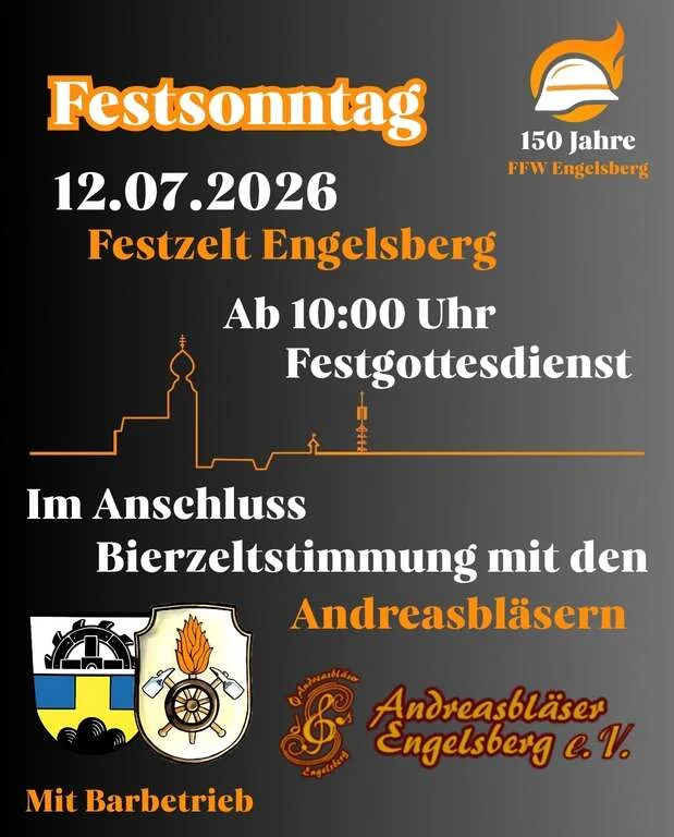 Flyer für Festsonntag FFW Engelsberg in Engelsberg