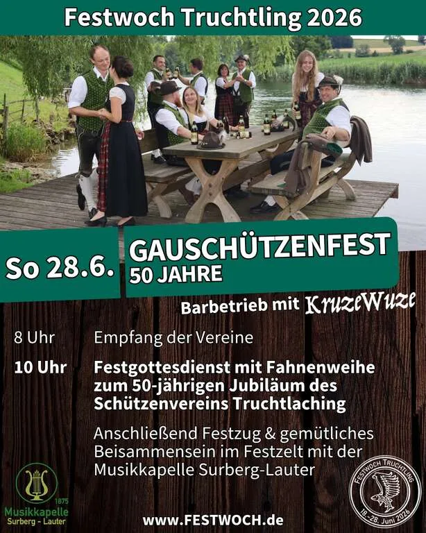 Flyer für Gauschützenfest Truchtlaching in Seeon-Seebruck