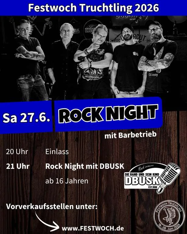 Flyer für Rock Night in Seeon-Seebruck