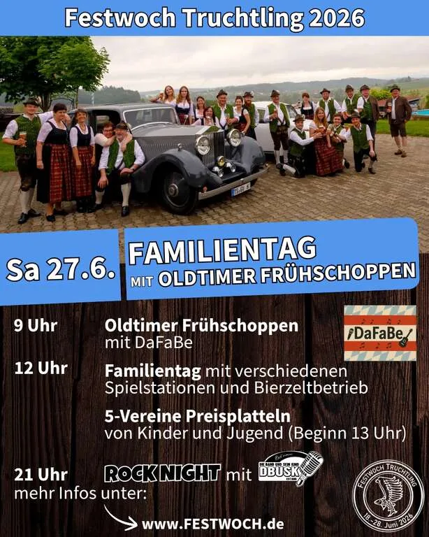 Flyer für Oldtimertreffen Truchtlaching in Seeon-Seebruck