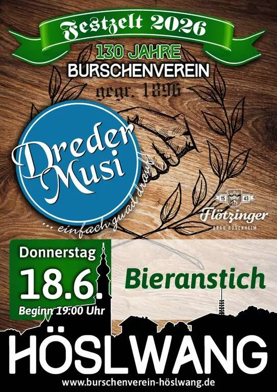 Flyer für BIERANSTICH HÖSLWANG in Höslwang