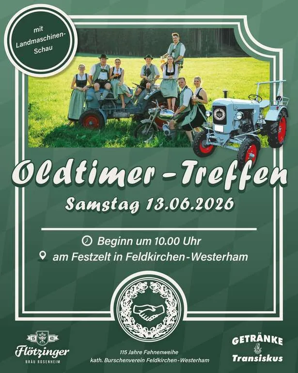 Flyer für Oldtimertreffen in Feldkirchen