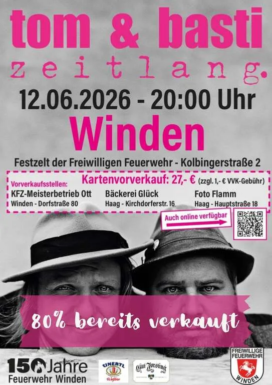 Flyer für Tom und Basti in Haag in Oberbayern