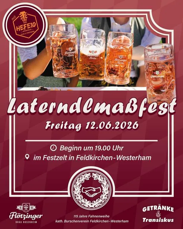Flyer für Laterndlmaßfest in Feldkirchen