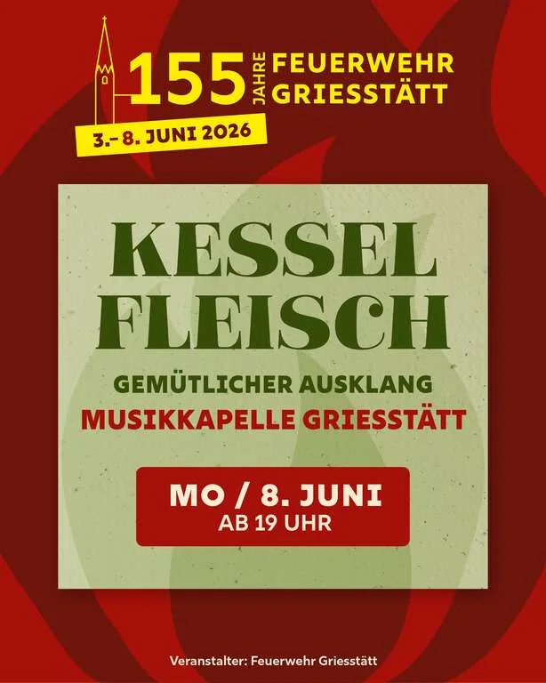 Flyer für Kesselfleischessen Griesstätt in Griesstätt
