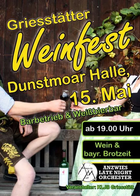 Flyer für Griesstätter Weinfest in Griesstätt