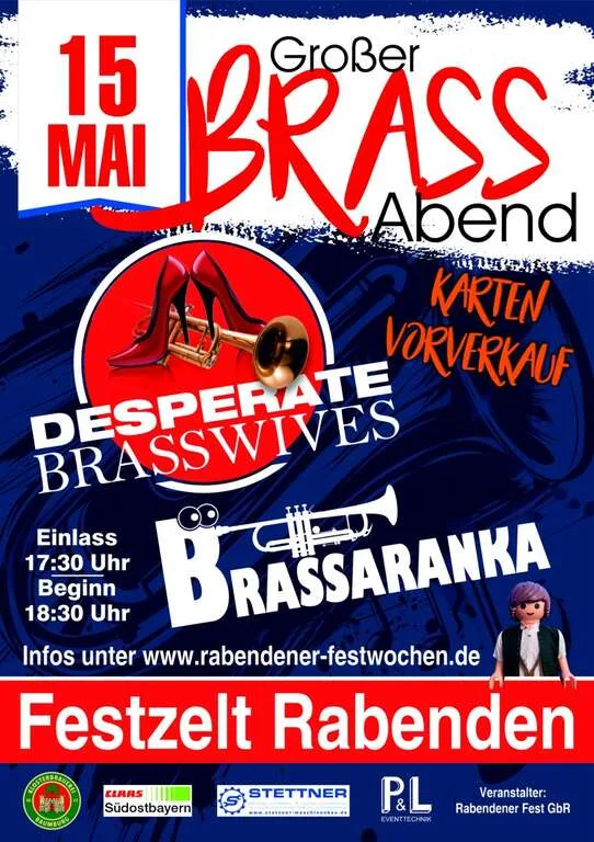 Flyer für Brass Abend Rabenden in Altenmarkt
