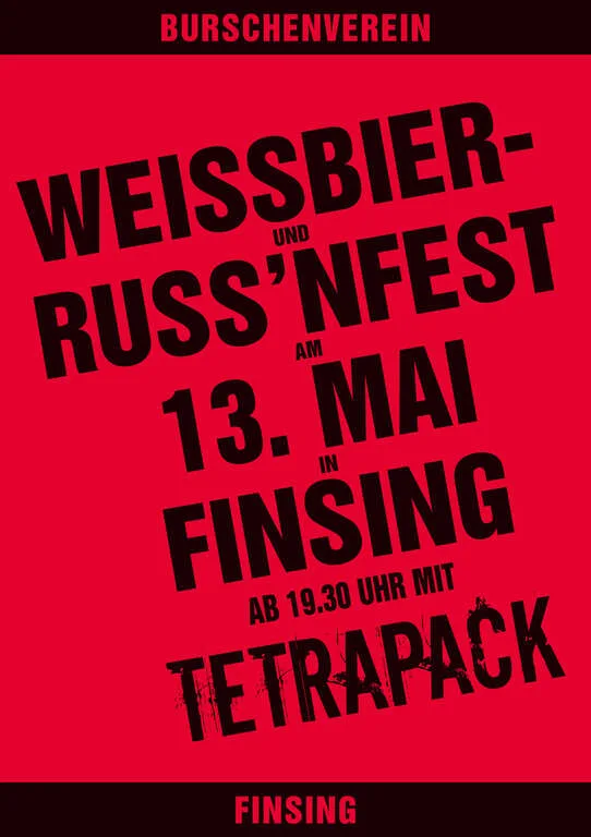 Flyer für Weißbier- und Russnfest in Finsing