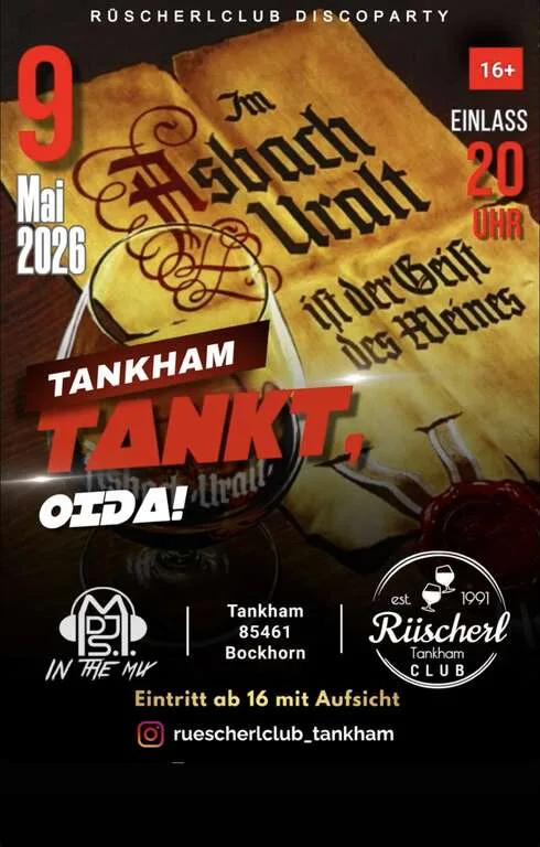 Flyer für TANKHAM TANKT OIDA! in Bockhorn