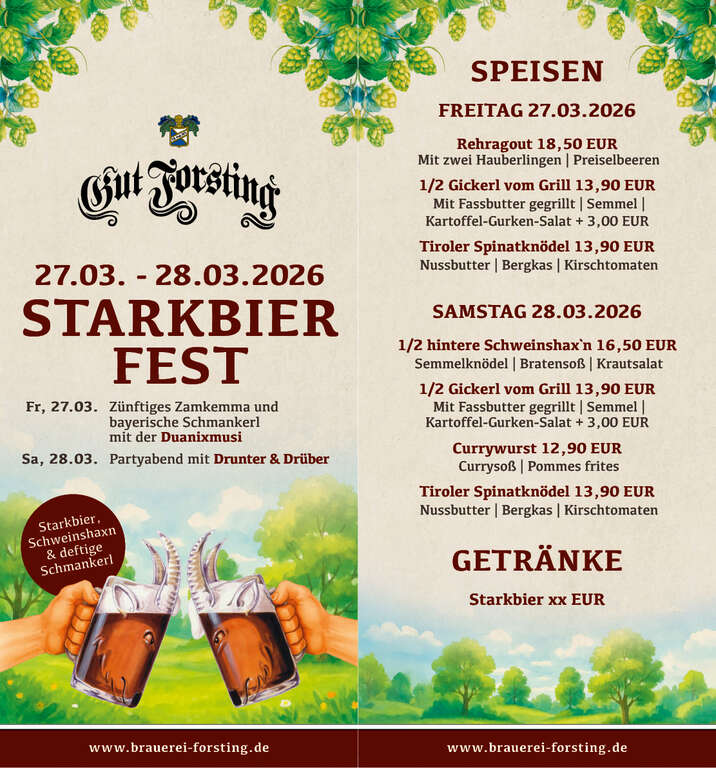 Starkbierfest 2026 auf Gut Forsting 🍺🎉