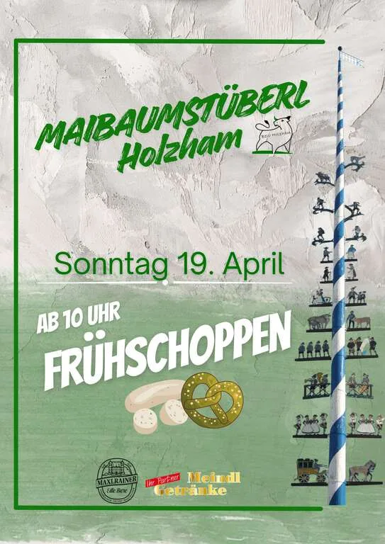 Flyer für Frühschoppen - Maibaumstüberl in Bruckmühl
